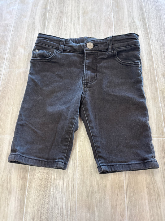 3/4T Black Washed Denim Bermuda Shorts