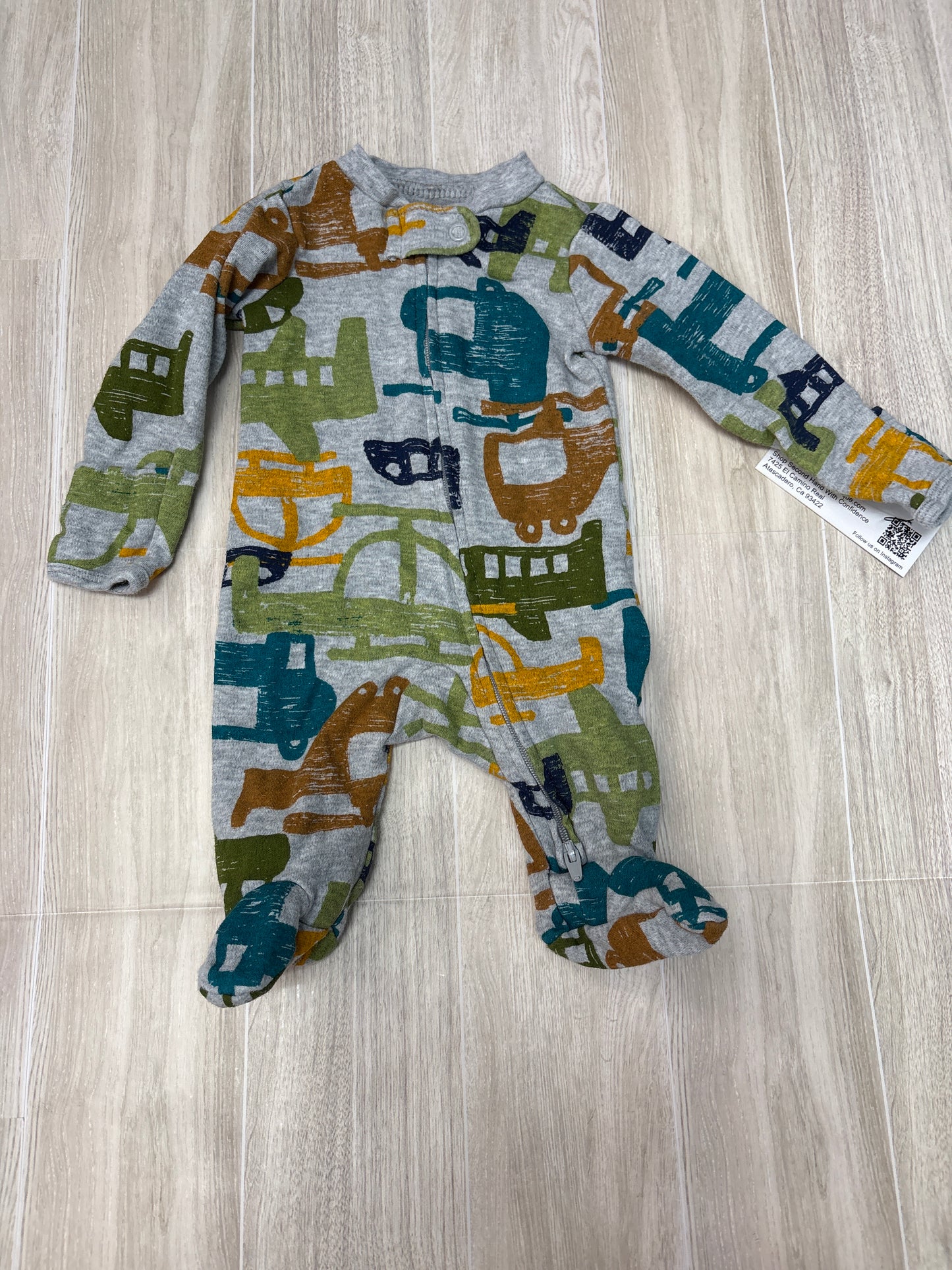 Newborn Multi Vehicles Footie Pajama