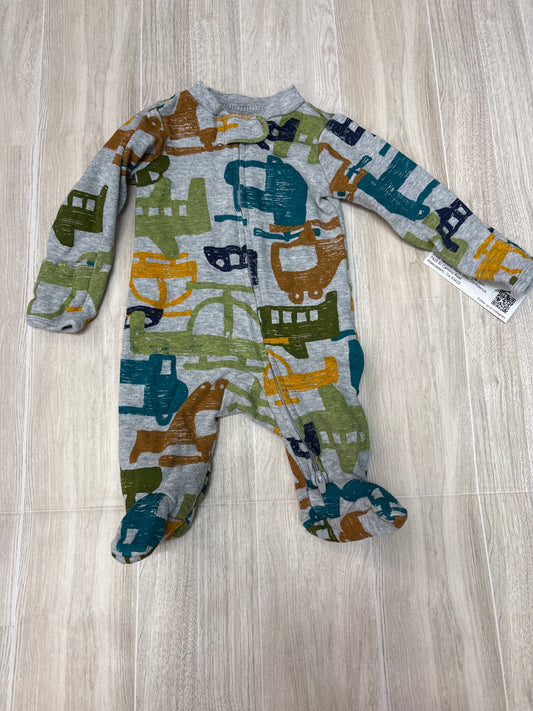 Newborn Multi Vehicles Footie Pajama