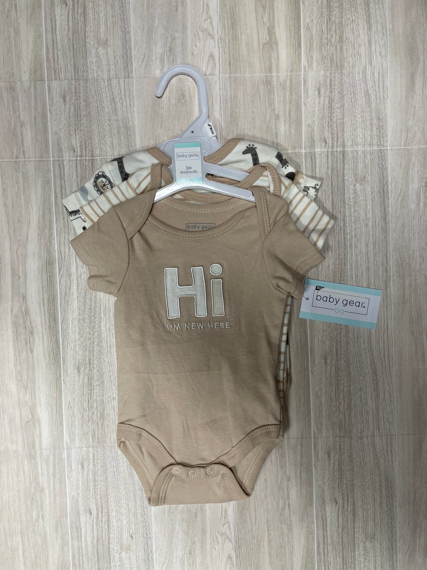 0/3m Hi Im New Here 3 Pack Onesies