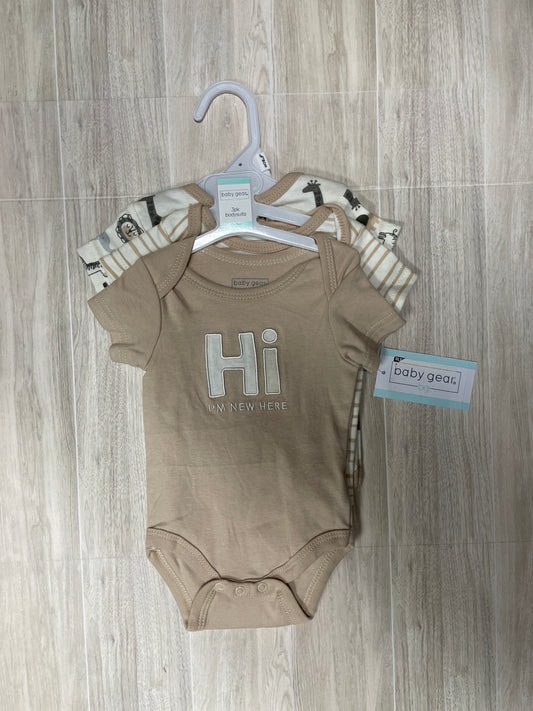 0/3m Hi Im New Here 3 Pack Onesies