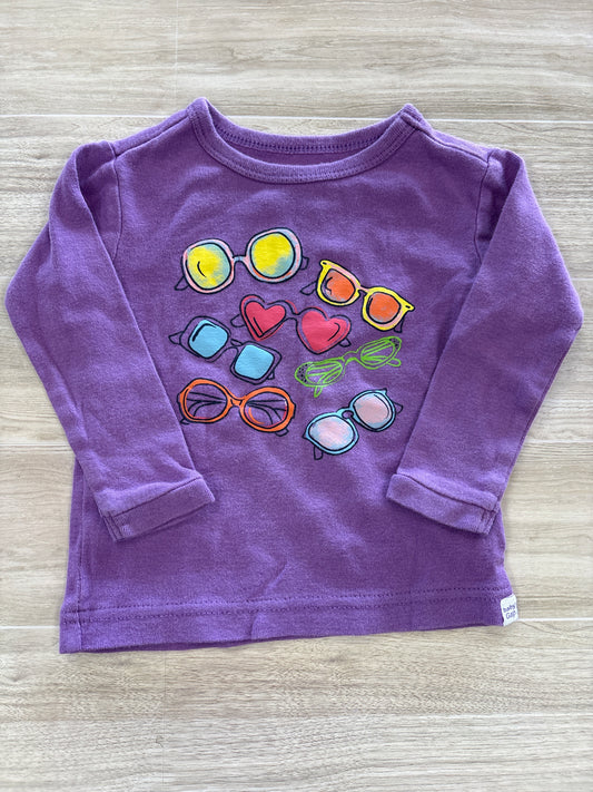 6-12m GAP Purple Sunnies Graphic Long Sleeve