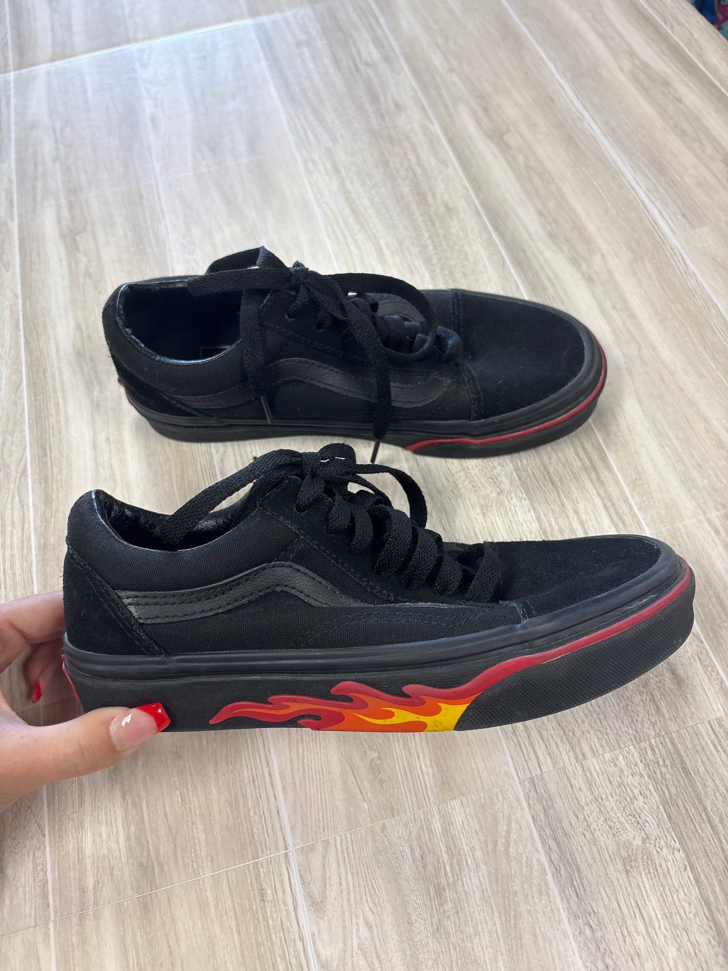 3.5Y Vans Old Skool Sneaker with Flame Sole