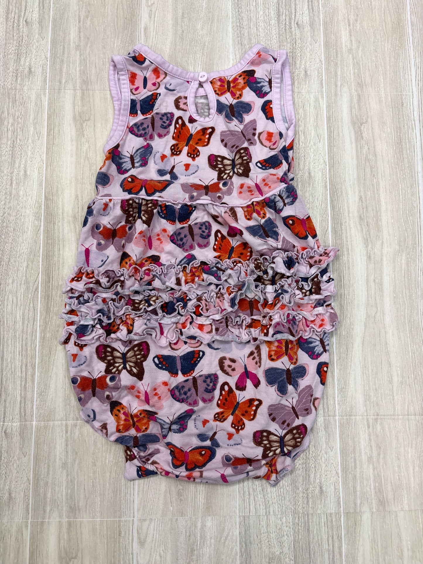 12-18m Little Sleepies Purple Butterfly Ruffle Onesie