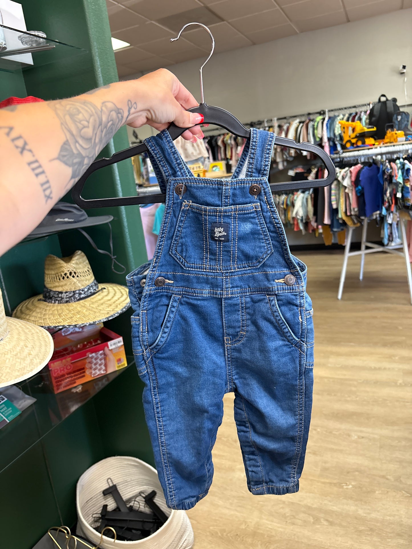 9m OshKosh Medium Wash Overalls