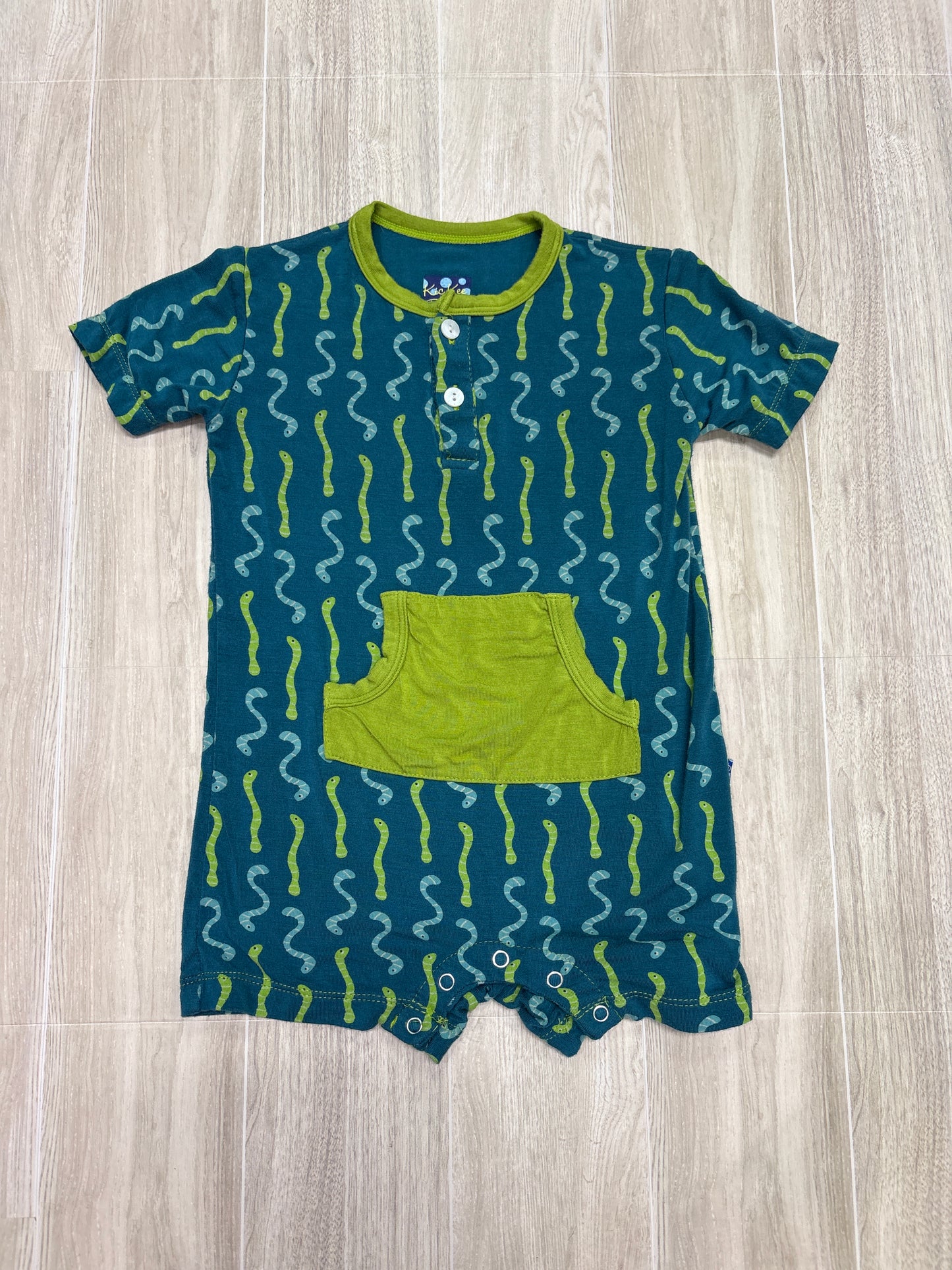 3-6m Kickee Pants Snake Shortie Romper