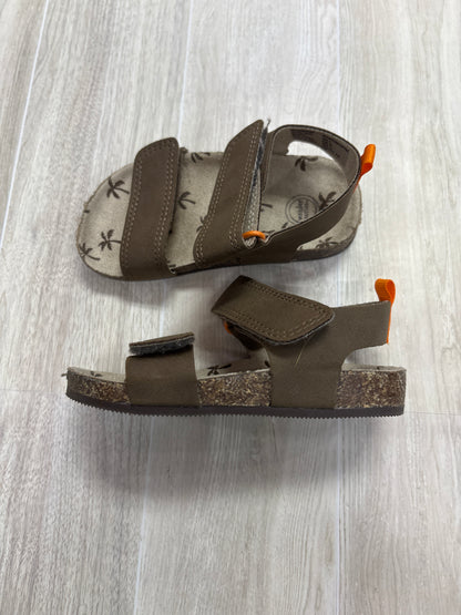 6c Brown Velcro Strap Sandals