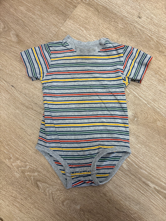 12m VINTAGE Circo Grey Striped Onesie