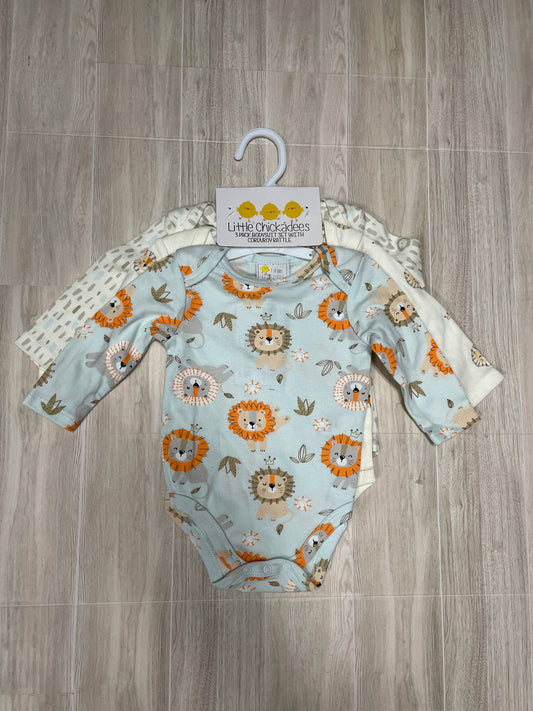 NwT 3-6m Lion Onesie 3 Pack