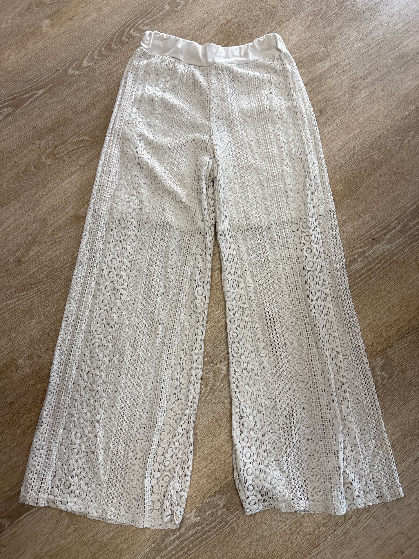 Womens Small/Medium Cream Karamel Lace Pant