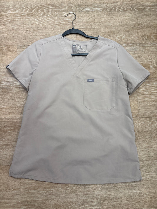 Womens Small FIGS Scrub - Tan Shirt