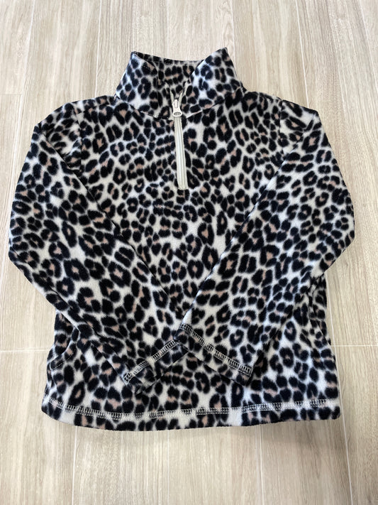 4T Black/White Leopard Zip Up Jacket