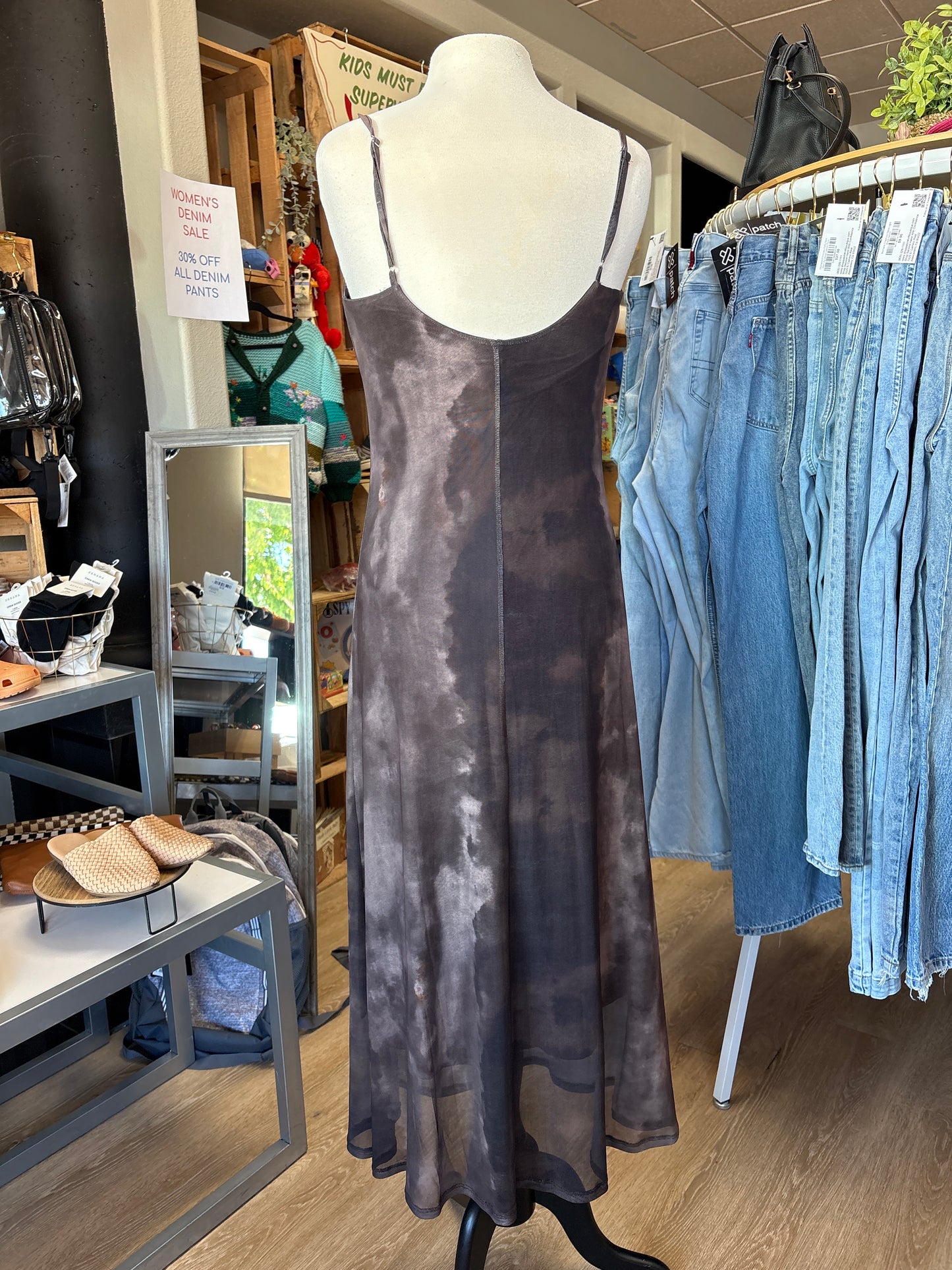 NWT Womens Medium Rachel Zoe Brown Ombre Tank Maxi Dress