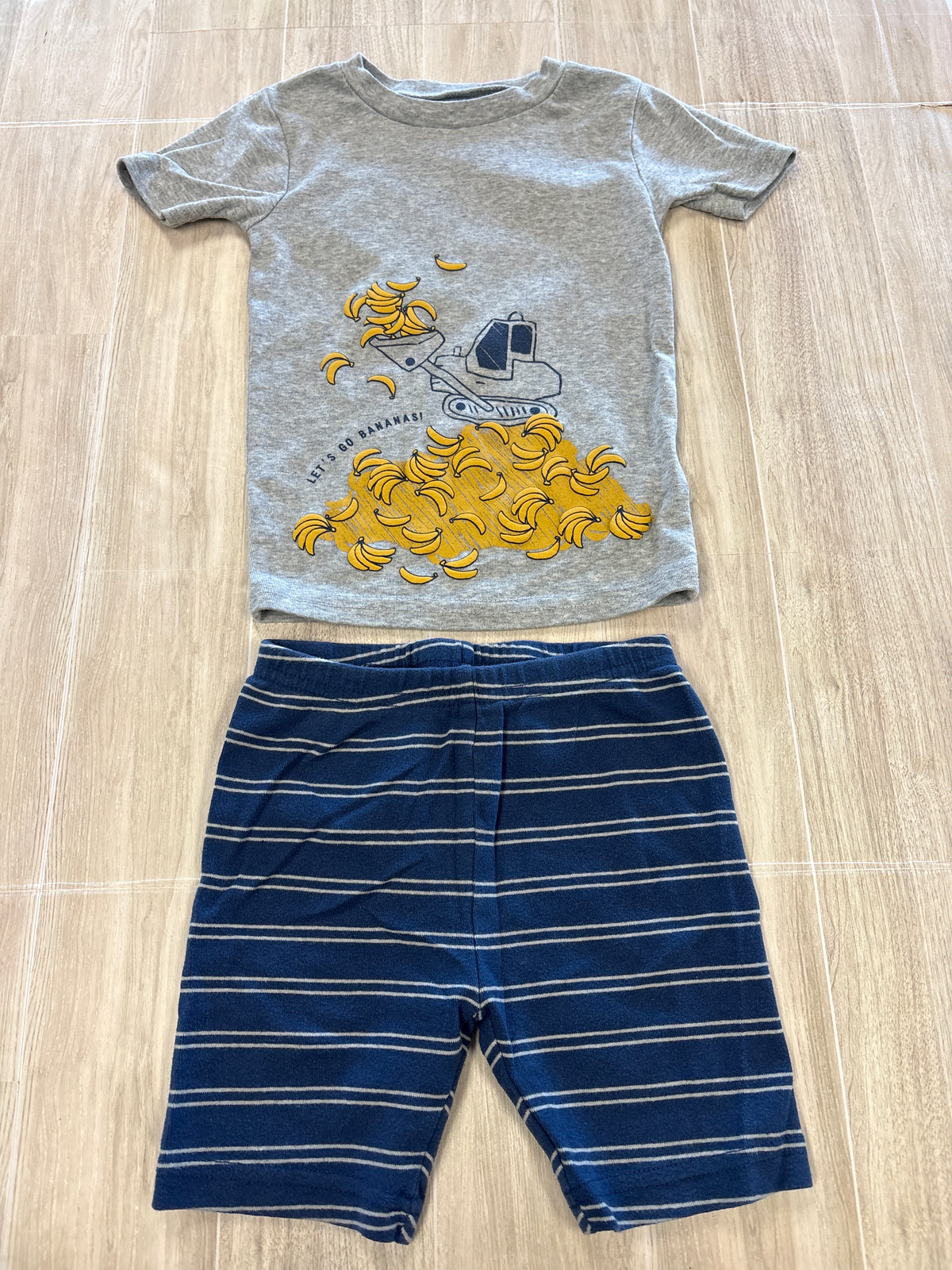 4T Lets Go Bananas Tractor 2 Piece Pajama Set