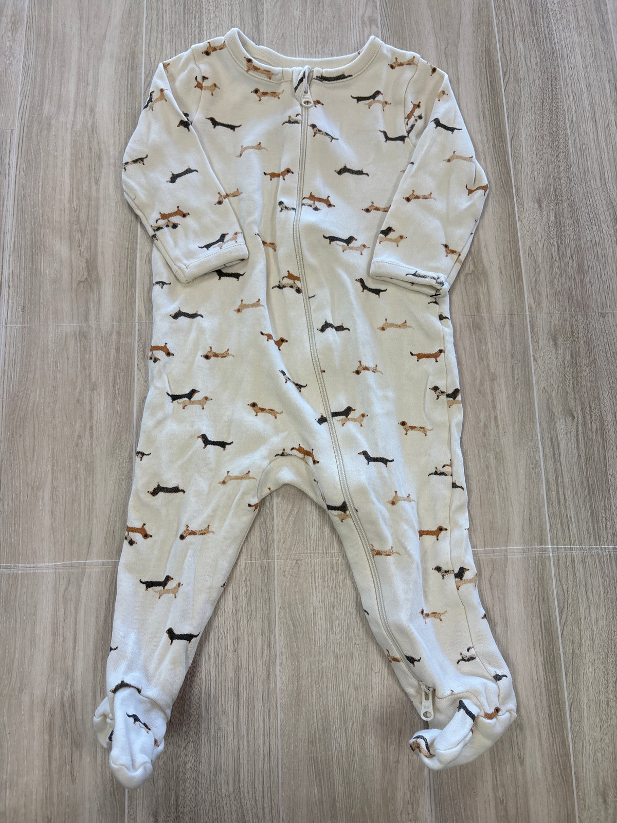 3m Nordstrom Cream Weiner Dog Pajama