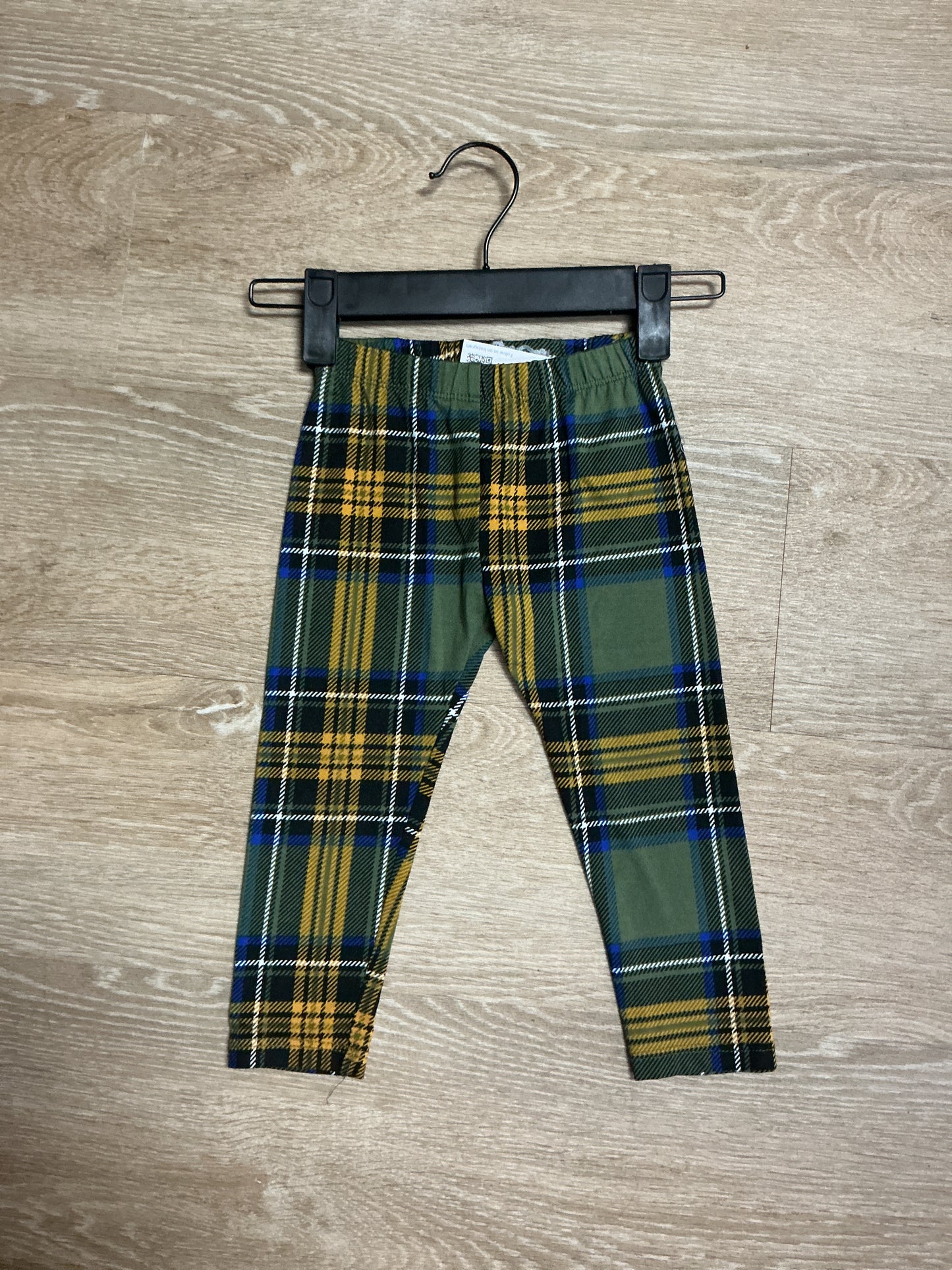 4T Green Plaid Legging