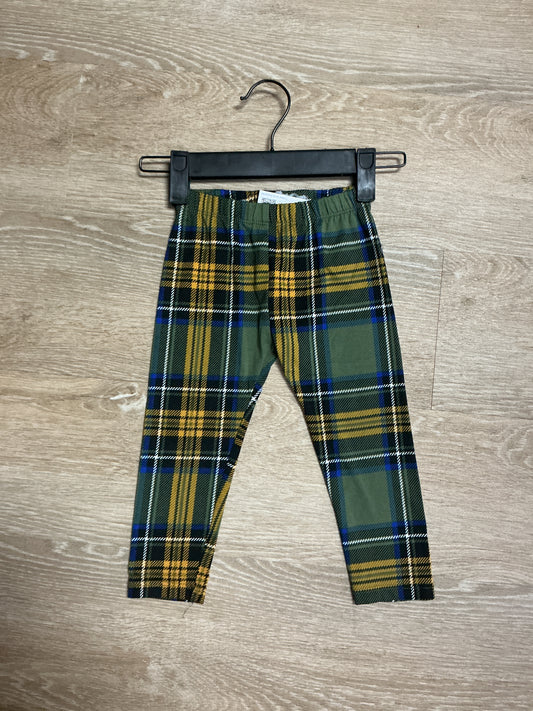 4T Green Plaid Legging