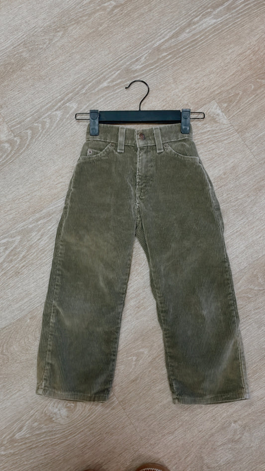 5T VINTAGE Levis Green Corduroy Wideleg Pants - Blemish