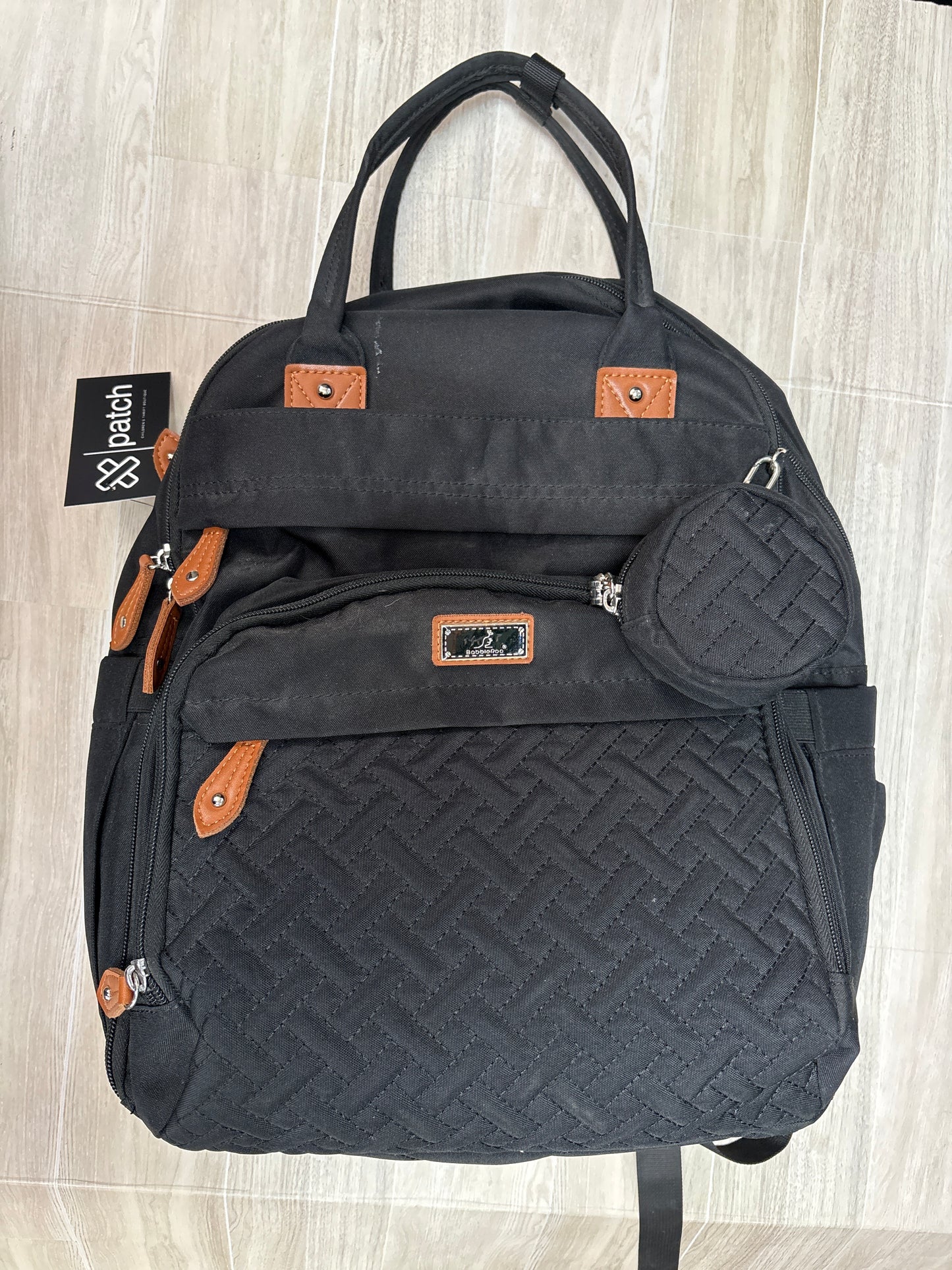 BabbleRoo Black Diaper Backpack
