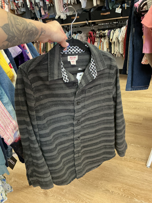 6/7 Striped Flannel Shacket
