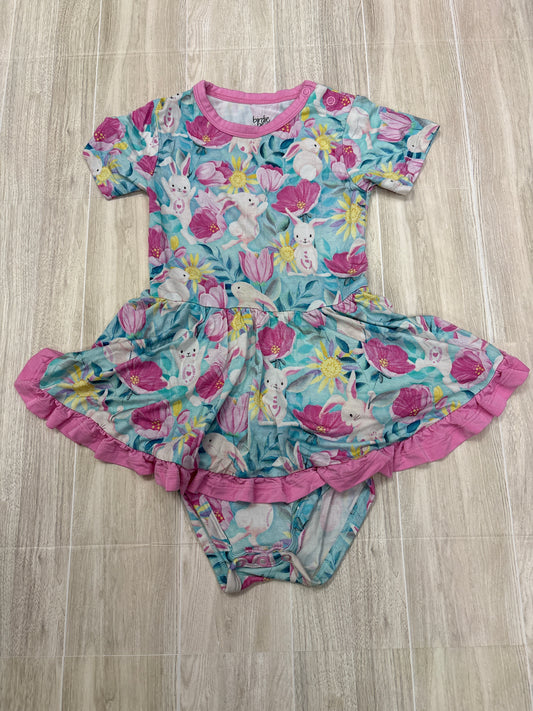 2T Birdie Bean Bunny Onesie Twirl Dress