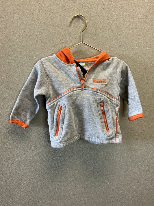 12m VINTAGE Weebok Orange/Grey Hoodie