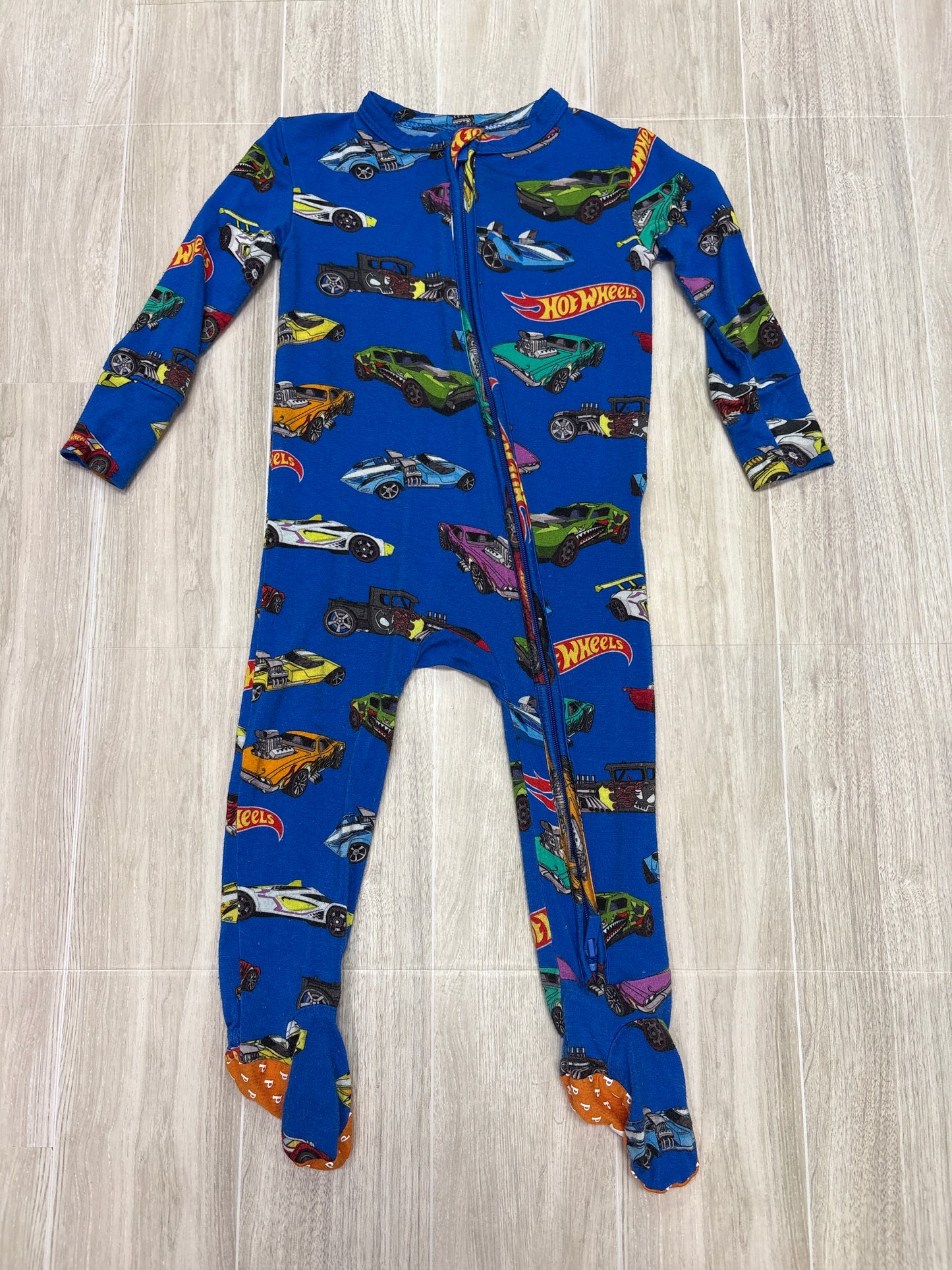 6-9m Posh Peanut Hot Wheels Pajama Romper