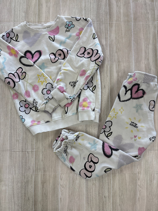 5/6 Zara Graffiti Style 2 Piece Set - Blemish