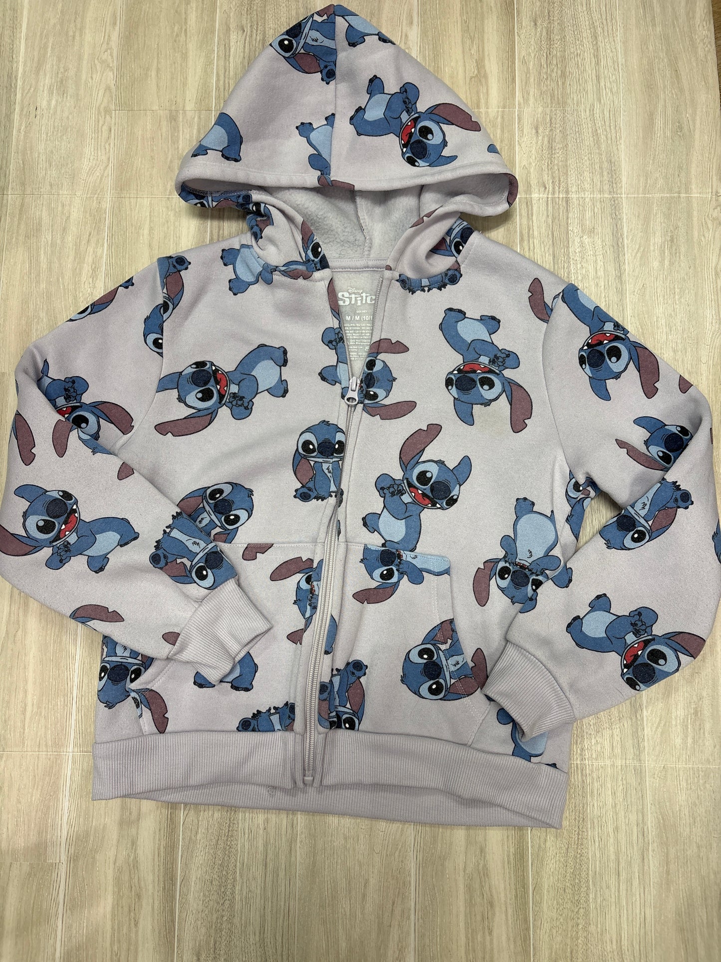 10/12 Light Purple Stitch Zip Up Hoodie