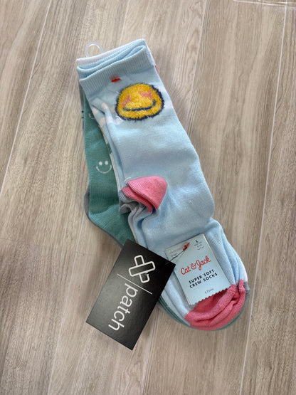 NWT Youth 4 Pack Smiley Socks