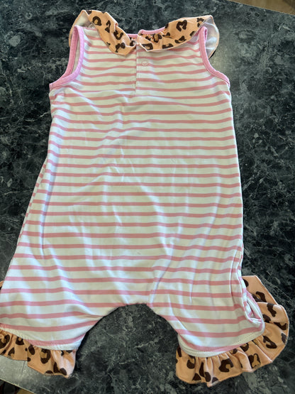 12m Striped Pig Tank Romper