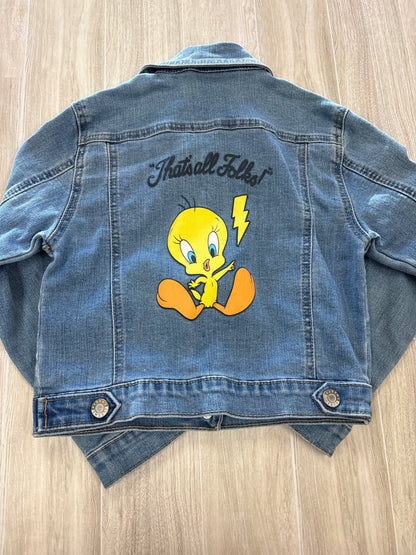 6 Denim Looney Tunes That’s All Folks Denim Jacket