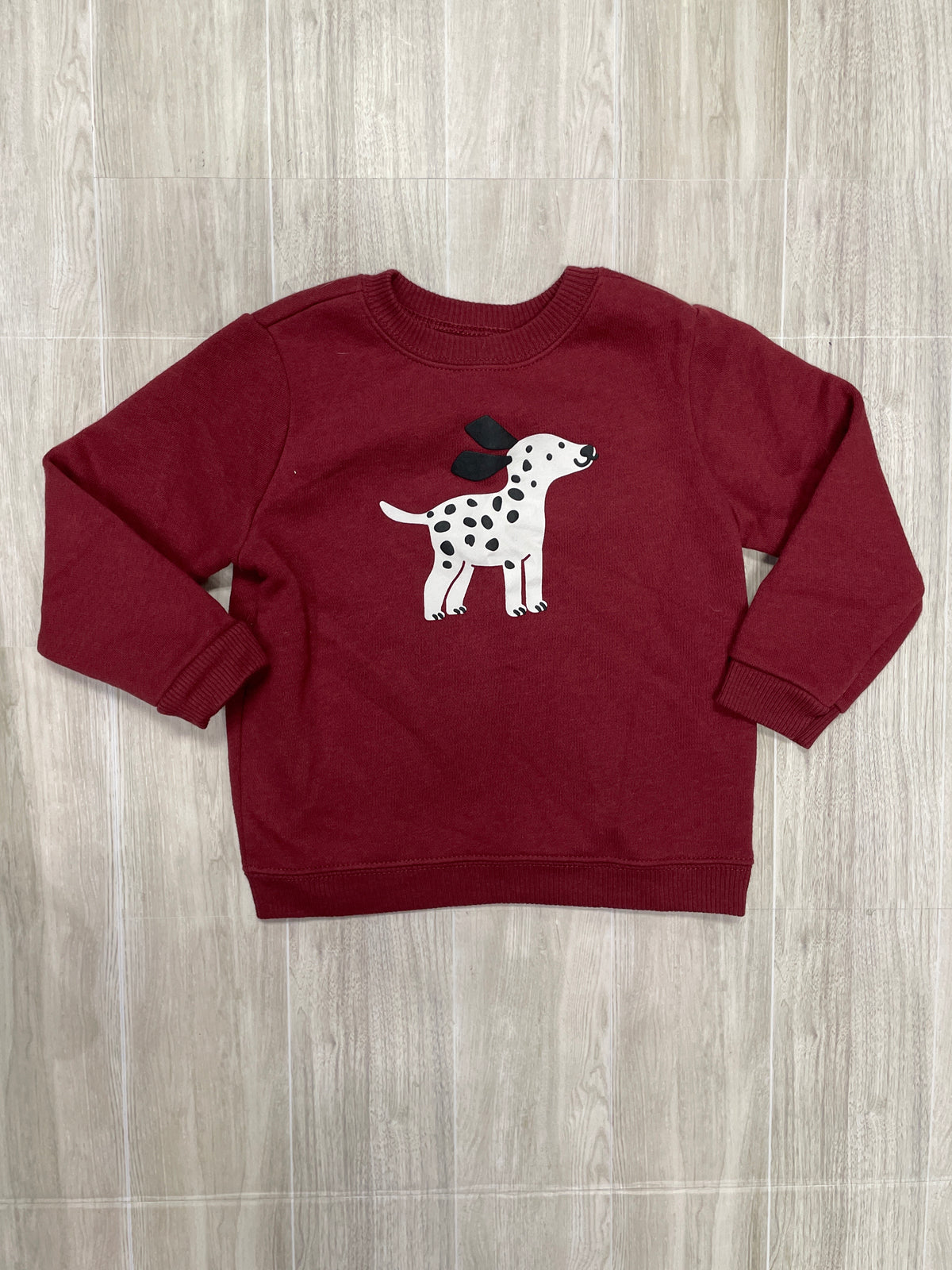 24m Maroon Dog Crewneck