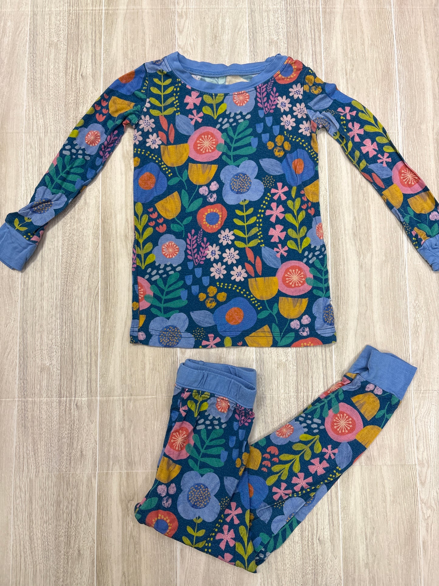 18-24m Little Sleepies Blue Floral 2 Piece Lounge Set