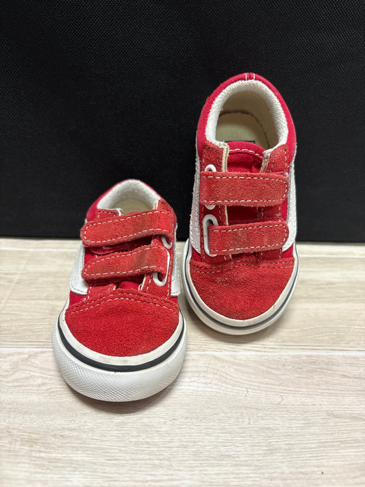 4.5c Red Velcro Vans