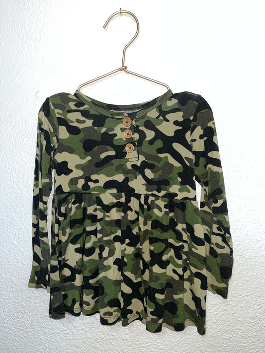 3T Posh Peanut Camo Long Sleeve Tunic