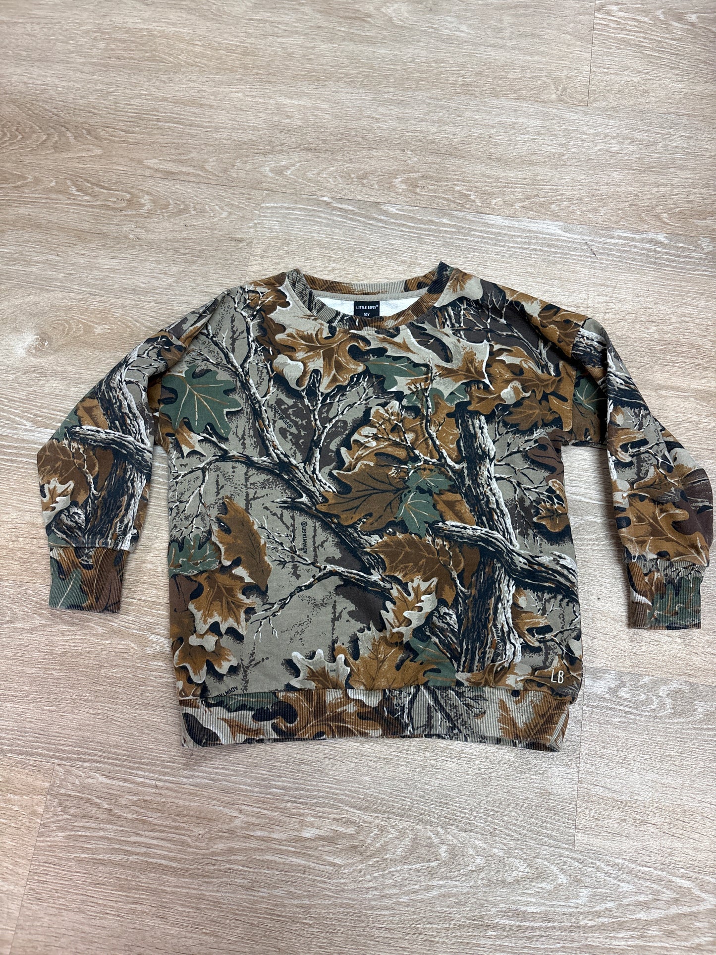 10Y Little Bipsy Camo Crewneck