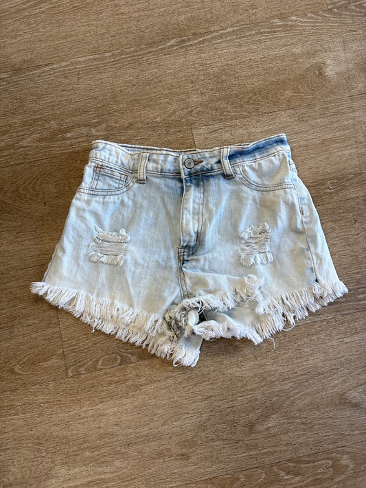 Womens 5 Light Wash Shorts - Blemish