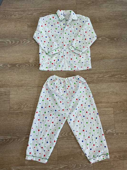 Vintage 6 Polka Dot 2 Piece Lounge Set