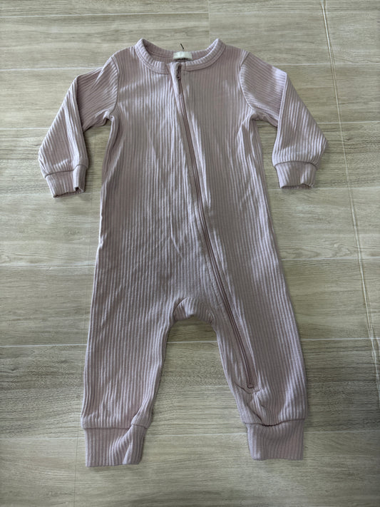 6m Light Lavender Ribbed Petit Lem Pajama