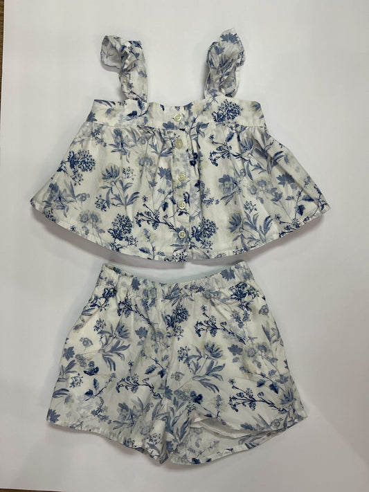 12-18m GAP Blue Floral Tank + Shorts Set