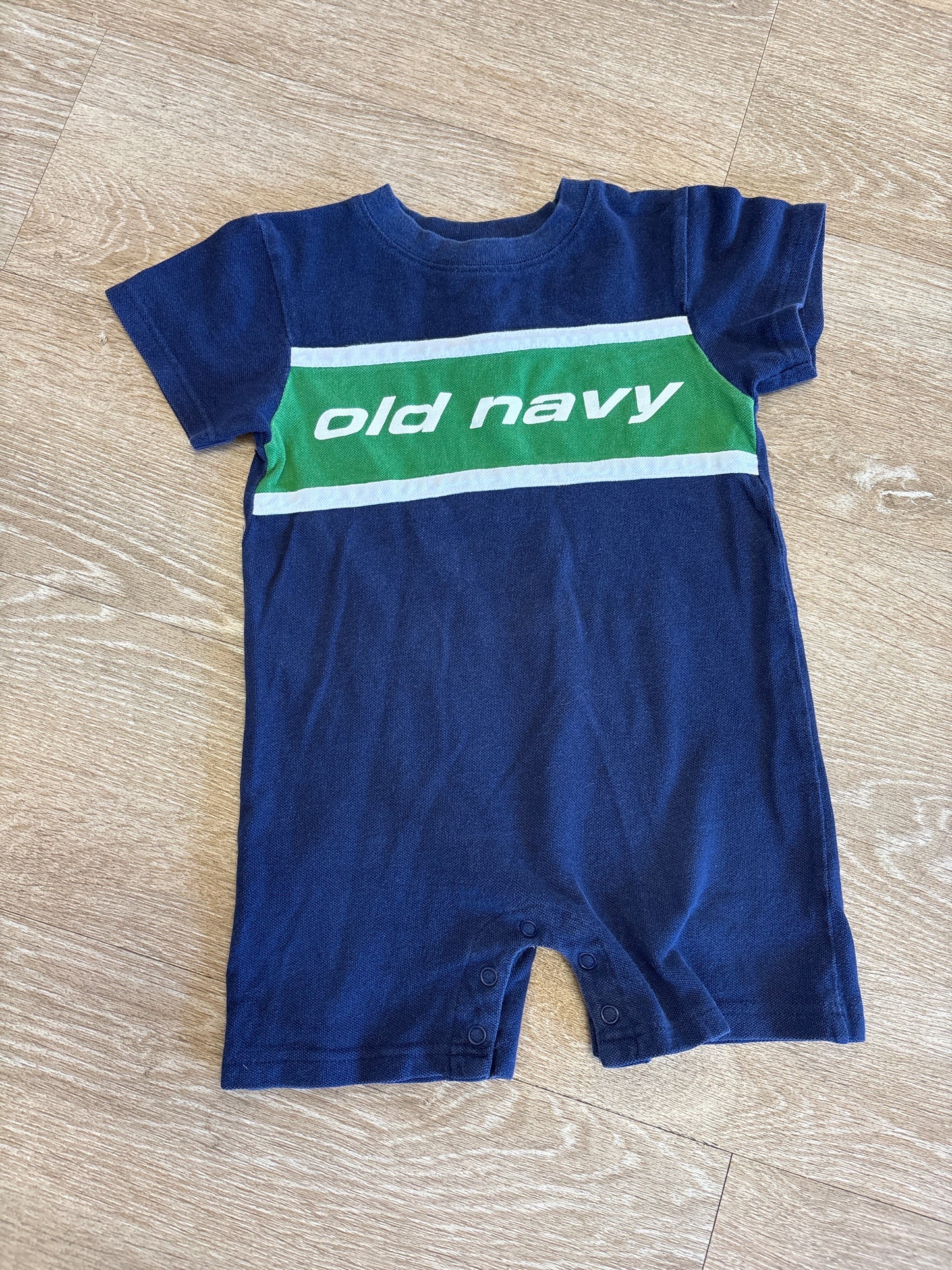 18-24m VINTAGE Old Navy Navy/Green Romper