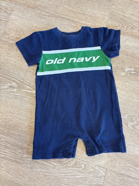 18-24m VINTAGE Old Navy Navy/Green Romper