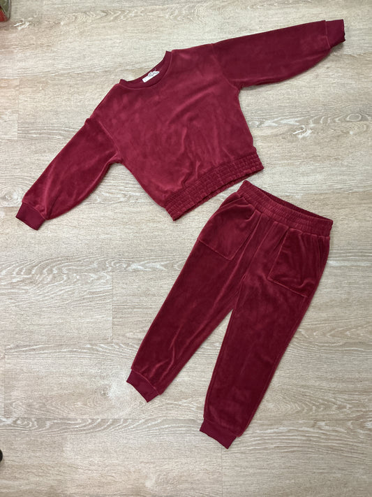4T Crimson Velour Tracksuit
