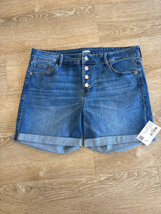 Womens 14 Denim Button Shorts