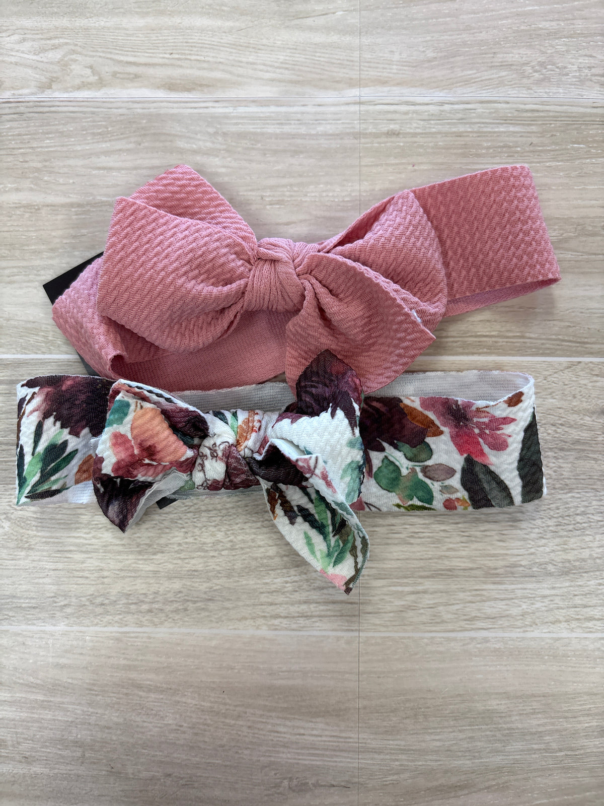 Infant Stretchy Headwraps 2 Pack - Pink/Floral