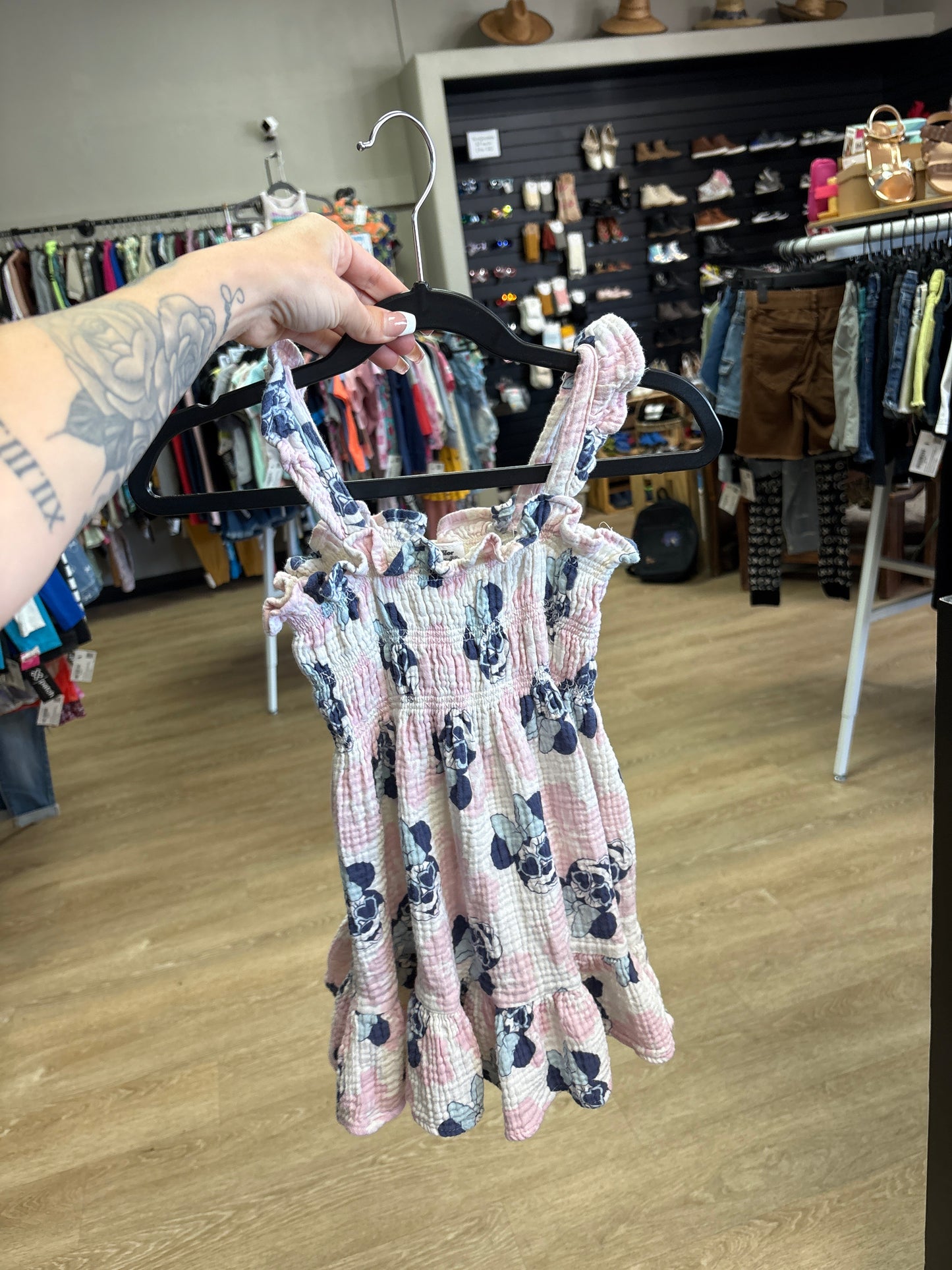 2T Minnie Gauze Cream Tank Dress