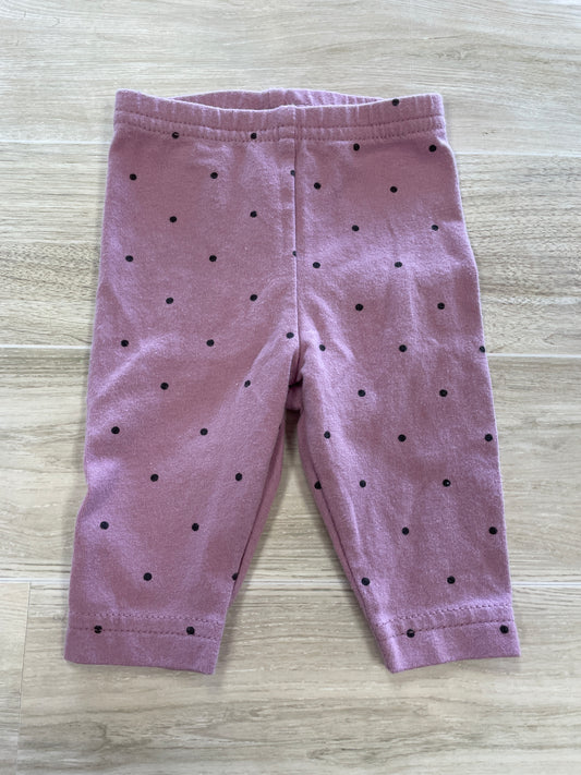 Newborn Mauve Polka Dot Legging