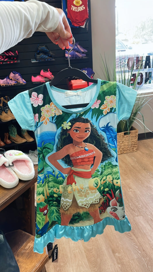 5T Moana Short Sleeve Nightgown