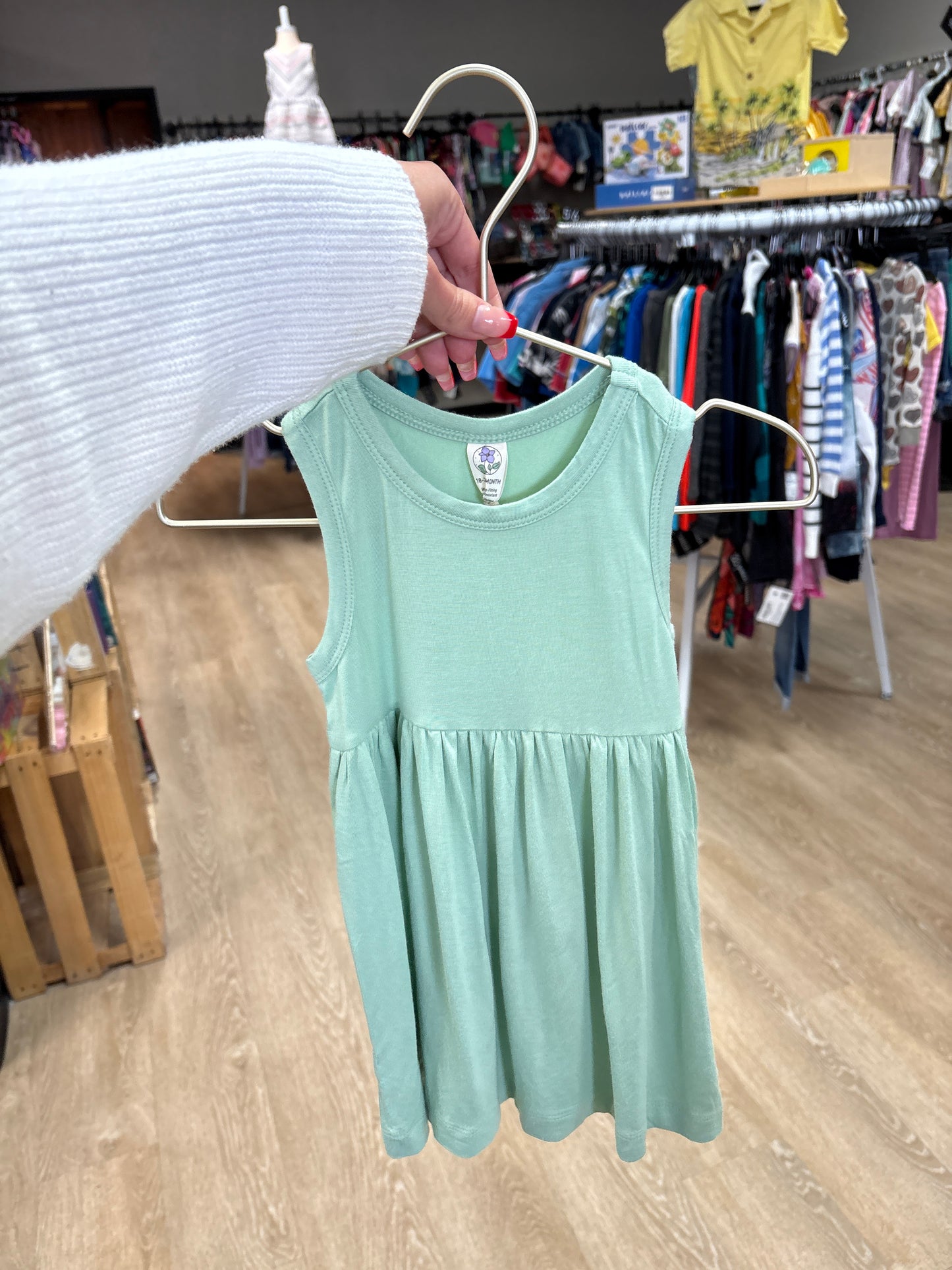 NWT 18-24m Mint Green Tank Dress